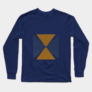 Blue and Brown Triangles Long Sleeve T-Shirt